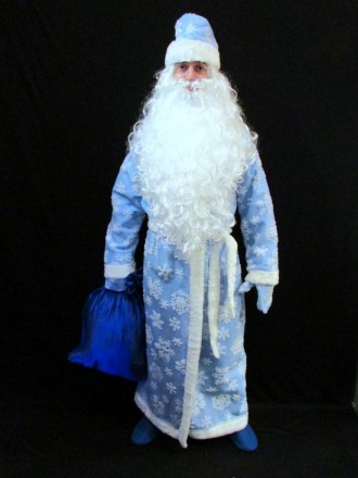 «РАСПИСНОЙ СИНИЙ-7». Комплект-костюм Деда Мороза. Код 107887 Костюм отшит в одн. . фото 3