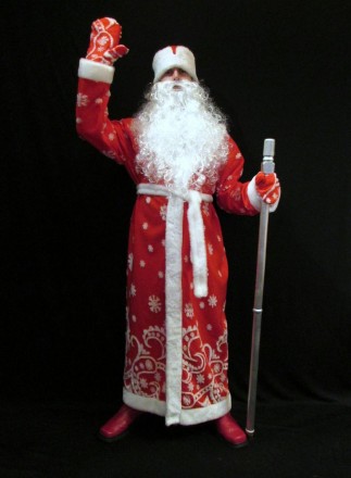  «РАСПИСНОЙ КРАСНЫЙ-2». Комплект-костюм Деда Мороза. Код 107892 Костюм отшит в о. . фото 4