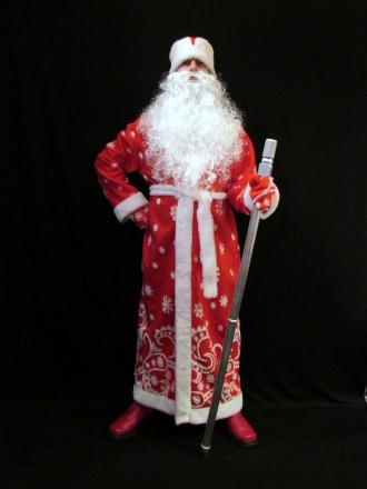  «РАСПИСНОЙ КРАСНЫЙ-2». Комплект-костюм Деда Мороза. Код 107892 Костюм отшит в о. . фото 3