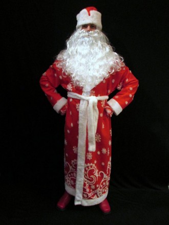  «РАСПИСНОЙ КРАСНЫЙ-4». Комплект-костюм Деда Мороза. Код 107894 Костюм отшит в о. . фото 5