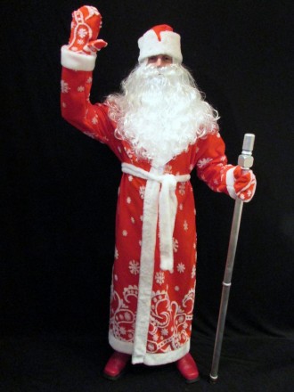  «РАСПИСНОЙ КРАСНЫЙ-5». Комплект-костюм Деда Мороза. Код 107895 Костюм отшит в о. . фото 5