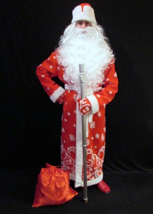  «РАСПИСНОЙ КРАСНЫЙ-6». Комплект-костюм Деда Мороза. Код 107896 Костюм отшит в о. . фото 6