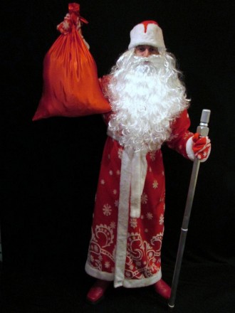  «РАСПИСНОЙ КРАСНЫЙ-6». Комплект-костюм Деда Мороза. Код 107896 Костюм отшит в о. . фото 3