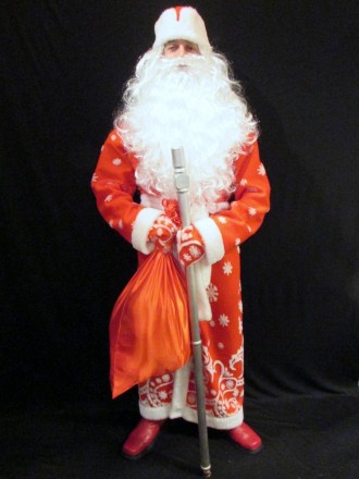  «РАСПИСНОЙ КРАСНЫЙ-6». Комплект-костюм Деда Мороза. Код 107896 Костюм отшит в о. . фото 5