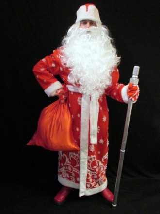  «РАСПИСНОЙ КРАСНЫЙ-6». Комплект-костюм Деда Мороза. Код 107896 Костюм отшит в о. . фото 4