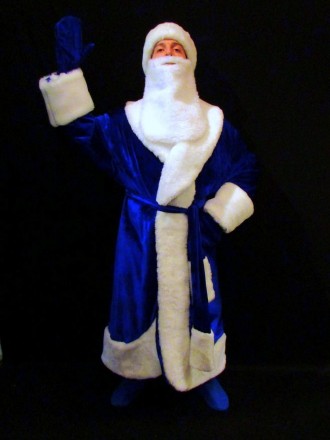  Комплект-костюм Деда Мороза «СИНИЙ ИНЕЙ-9». Код 107769 В наличииразмеры костюмо. . фото 4
