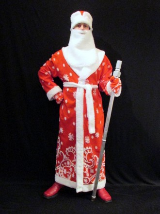  «РАСПИСНОЙ КРАСНЫЙ-9». Комплект-костюм Деда Мороза. Код 107899 Костюм отшит в о. . фото 2