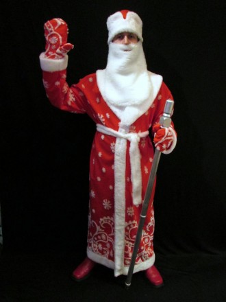  «РАСПИСНОЙ КРАСНЫЙ-9». Комплект-костюм Деда Мороза. Код 107899 Костюм отшит в о. . фото 3