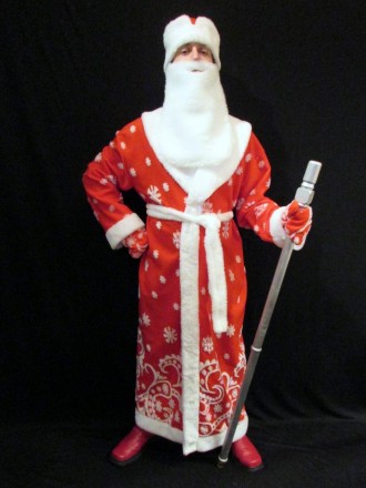  «РАСПИСНОЙ КРАСНЫЙ-9». Комплект-костюм Деда Мороза. Код 107899 Костюм отшит в о. . фото 5