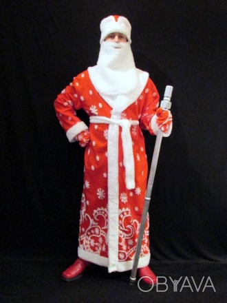  «РАСПИСНОЙ КРАСНЫЙ-9». Комплект-костюм Деда Мороза. Код 107899 Костюм отшит в о. . фото 1