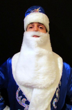  Комплект-костюм Деда Мороза «БЛЕСТЯЩИЙ СИНИЙ-9». Код 107789 Костюм отшит в одно. . фото 7