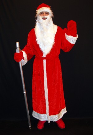  «ПЕРЕЛИВЧАТЫЙ КРАСНЫЙ-1». Комплект-костюм Деда Мороза. Код 107941 Костюм отшит . . фото 4