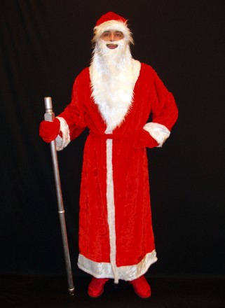  «ПЕРЕЛИВЧАТЫЙ КРАСНЫЙ-1». Комплект-костюм Деда Мороза. Код 107941 Костюм отшит . . фото 3