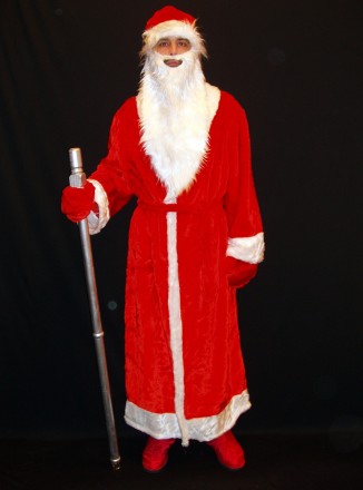  «ПЕРЕЛИВЧАТЫЙ КРАСНЫЙ-1». Комплект-костюм Деда Мороза. Код 107941 Костюм отшит . . фото 5