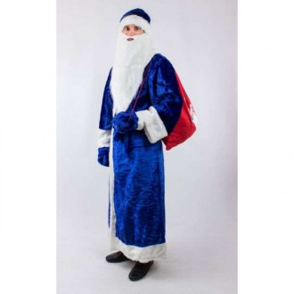  «ПЕРЕЛИВЧАТЫЙ СИНИЙ-2». Комплект-костюм Деда Мороза. Код 107952 Костюм отшит в . . фото 5