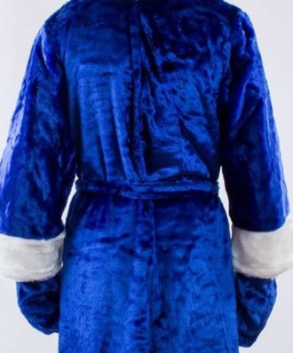  «ПЕРЕЛИВЧАТИЙ СИНІЙ-3». Комплект-костюм Діда Мороза. Код 107951 Костюм відшитий. . фото 3