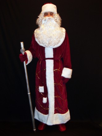  Комплект-костюм Деда Мороза «БАРХАТНЫЙ БОРДО-1». Код 107961 Комплект-костюм Дед. . фото 5