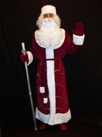  Комплект-костюм Деда Мороза «БАРХАТНЫЙ БОРДО-1». Код 107961 Комплект-костюм Дед. . фото 4