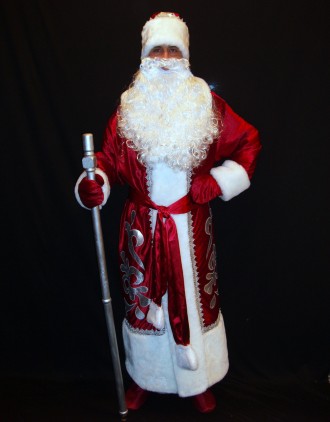  Комплект-костюм Деда Мороза «ЭЛИТНЫЙ БОРДО-2». Код 107742 Комплект-костюм Деда . . фото 5