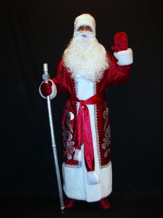  Комплект-костюм Деда Мороза «ЭЛИТНЫЙ БОРДО-2». Код 107742 Комплект-костюм Деда . . фото 6