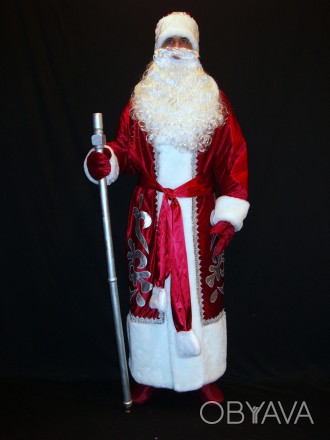  Комплект-костюм Деда Мороза «ЭЛИТНЫЙ БОРДО-2». Код 107742 Комплект-костюм Деда . . фото 1