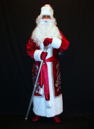  Комплект-костюм Деда Мороза «ЭЛИТНЫЙ БОРДО-3». Код 107743 Комплект-костюм Деда . . фото 5