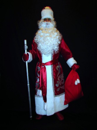 Комплект-костюм Деда Мороза «ЭЛИТНЫЙ БОРДО-5». Код 107745 Комплект-костюм Деда . . фото 6