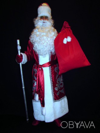  Комплект-костюм Деда Мороза «ЭЛИТНЫЙ БОРДО-5». Код 107745 Комплект-костюм Деда . . фото 1