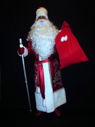  Комплект-костюм Деда Мороза «ЭЛИТНЫЙ БОРДО-6». Код 107746 Комплект-костюм Деда . . фото 2
