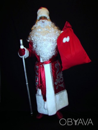  Комплект-костюм Деда Мороза «ЭЛИТНЫЙ БОРДО-6». Код 107746 Комплект-костюм Деда . . фото 1