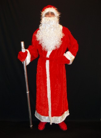  «СНЕЖИНКОВЫЙ КРАСНЫЙ-2». Комплект-костюм Деда Мороза. Код 107862 Костюм отшит в. . фото 5