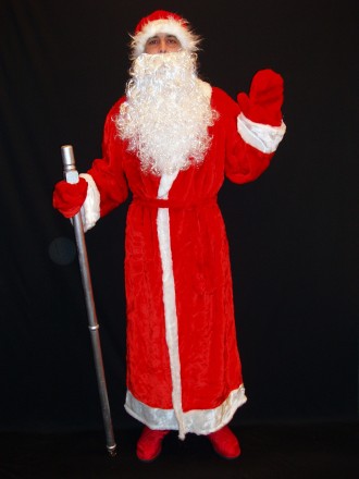  «СНЕЖИНКОВЫЙ КРАСНЫЙ-2». Комплект-костюм Деда Мороза. Код 107862 Костюм отшит в. . фото 4