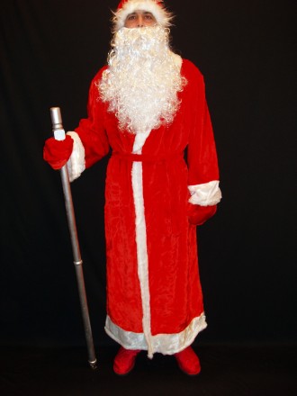  «СНЕЖИНКОВЫЙ КРАСНЫЙ-2». Комплект-костюм Деда Мороза. Код 107862 Костюм отшит в. . фото 3