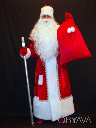  Комплект-костюм Деда Мороза «ГРАЦИОЗНЫЙ КРАСНЫЙ-6». Код 107996 Комплект-костюм . . фото 1