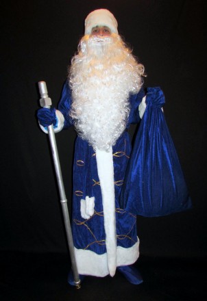  Комплект-костюм Діда Мороза «Оксамитовий Синій-6». Код 107986 Комплект-костюм Д. . фото 4