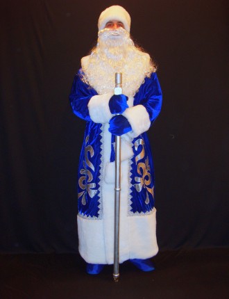  Комплект-костюм Діда Мороза «ЕЛІТНИЙ СИНІЙ-1». Код 107711 Комплект-костюм Діда . . фото 6