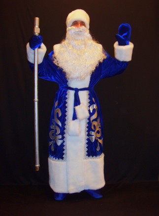  Комплект-костюм Діда Мороза «ЕЛІТНИЙ СИНІЙ-1». Код 107711 Комплект-костюм Діда . . фото 5
