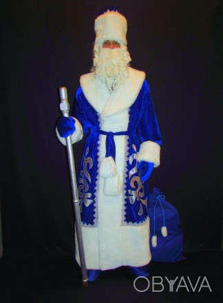  Комплект-костюм Деда Мороза «ЭЛИТНЫЙ СИНИЙ-7». Код 107717 Комплект-костюм Деда . . фото 1