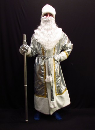  Комплект-костюм Деда Мороза «СЕРЕБРИСТО-КОЖАНЫЙ-2». Код 107722 Комплект-костюм . . фото 4