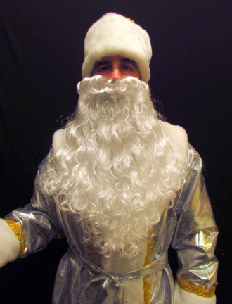  Комплект-костюм Деда Мороза «СЕРЕБРИСТО-КОЖАНЫЙ-2». Код 107722 Комплект-костюм . . фото 2