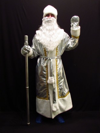  Комплект-костюм Деда Мороза «СЕРЕБРИСТО-КОЖАНЫЙ-2». Код 107722 Комплект-костюм . . фото 5