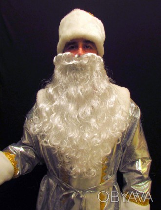  Комплект-костюм Деда Мороза «СЕРЕБРИСТО-КОЖАНЫЙ-2». Код 107722 Комплект-костюм . . фото 1