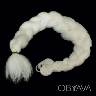 БЕЛАЯ КОСА Снегурочки длиннаяМатериалКоса ― Синтетические волосыРазмерДлина косы. . фото 1
