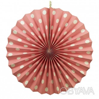  Круг веерный 40см (картон розовый 0020) VKU-6551 Размеры: диам. 40см
 Цвет: роз. . фото 1