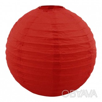  Куля (40см) червона. Декор підвісний DD1-1774 Розміри: діам. 40см Колір червони. . фото 1
