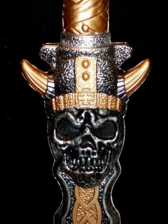  Меч, оружие пирата (рыцаря, воина, богатыря, викинга) большой, с черепом, длина. . фото 9