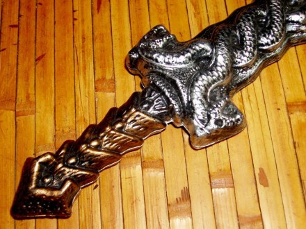  Меч, оружие пирата (рыцаря, воина, богатыря, викинга) большой, со змеями, длина. . фото 8