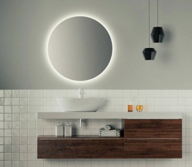 Диаметр 80 см
Круглое настенное зеркало с ЛЕД подсветкой для ванной отличное реш. . фото 4