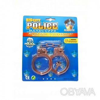  Наручники поліцейського 02133 Прикольна іграшка-подарунок повністю безпечна для. . фото 1