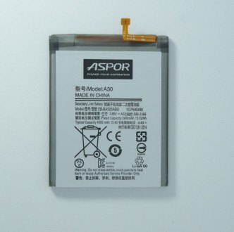 Батарея Aspor Samsung A30 A305 A20 A205 A30S A307 A50 A505 (EB-BA505). Київ. фото 1 Батарея Aspor Samsung A30 A305 A20 A205 A30S A307 A50 A505 (EB-BA505). Київ. фото 1